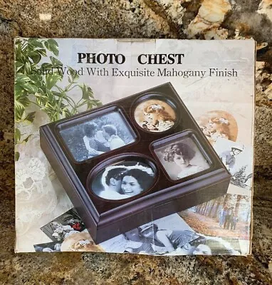 NEW Photo Chest Shadow Box Display Memory Case Box With Picture Frames Keepsake  • $39.99