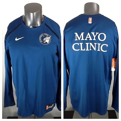 New! Nike Minnesota Lynx WNBA Basketball (Women’s XL) Dri Fit Warm Up Shirt Blue • $40