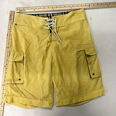 Burberry Yellow Boardshorts Swim Drawstring Mens Size Small • $69.99