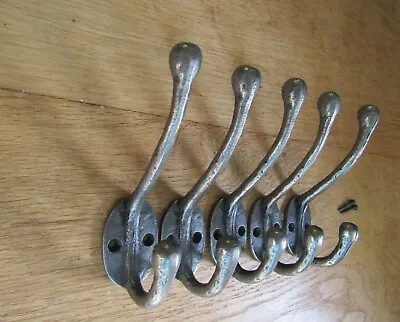 Cast Iron Rustic Hat & Coat Hooks Vintage Old English Victorian Retro Pegs • £13.99