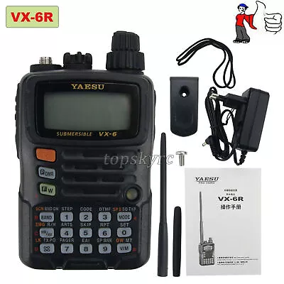 For YAESU VX-6R Transceiver UHF VHF Radio IPX7 Mobile Walkie Talkie For Driving • $295.71