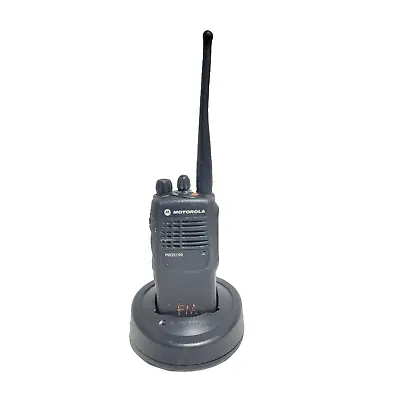 Motorola Two Way Radio PRO5150 MODEL: LAH25RDC9AA3AN W/ Battery & Charging Cradl • $65.82