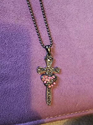 Sword/dagger Through Heart Necklace From Dolls Kill (new) • $9.25