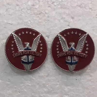 Vintage WWII Ships For Victory Pins Original Lot Of 2 Merchant Marine Eagle Star • $40