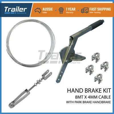 $46.12 • Buy Hand Brake Kit Adjuster Cable Coupling Park Brake Clamp Clip Trailer Lever