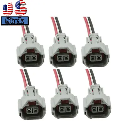 6PC Denso Female Fuel Injector Connector Electrical Plug Pigtail For Toyota Audi • $12.08