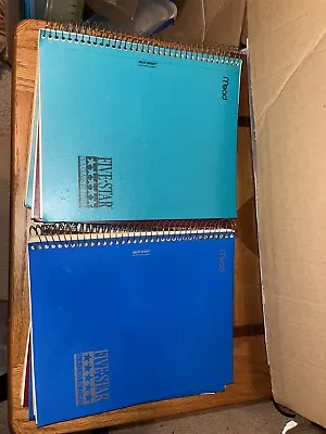(9) Vintage 1989 Mead Five Star 3 Subject Notebook College Ruled Paper Used • $11.95