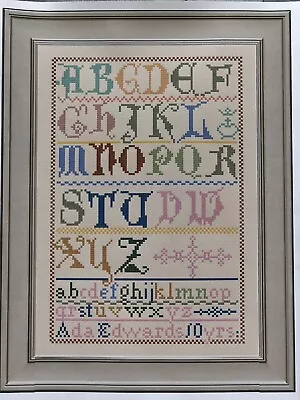 Cross Stitch Chart Reproduction Mid/late 1800’s Sampler Ada Edwards Gothic Style • £3.99