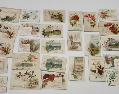 Lot VTG Antique German PSLAM Cards Die Cut Victorian Small Bible • $24.99