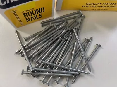 5x 4 Inch 100mm Galvanised Nails Flat Head 4  Outdoors Garden Fence Posts Timber • £3.99