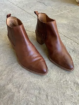 Madewell Women's Chestnut Bonham Ankle Leather Boots Booties Size 9 ❤️ • $69