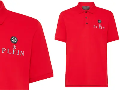 Philipp Plein Polo Shirt Ss Patch Logo Shirt T-Shirt XXL • £186.11