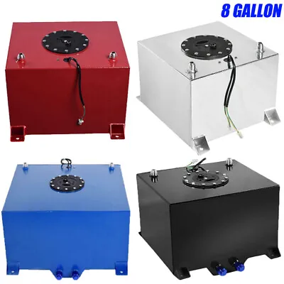 8 Gallon Fuel Tank Aluminum Racing/Drift Fuel Cell Gas Tank With Level Sender • $91.99