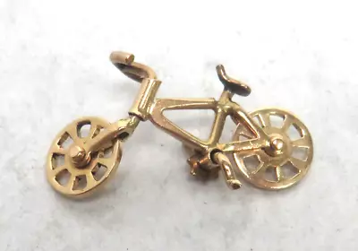 Vintage 14k Yellow Gold Bicycle Charm / Pendant • $85