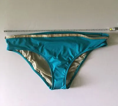 NEW LA PERLA Italy Turquoise Swim Bikini Bottom Separate (Size 12) - MSRP $295 • $74.95