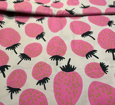 Marimekko  Pieni Mansikka Cotton Fabric Sold By Half Yard From Finland Green • $30