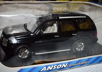 Anson 2002 Black Cadillac Escalade 1:18 Scale Die-Cast SUV #30392 NOS ~#7 • $99.99