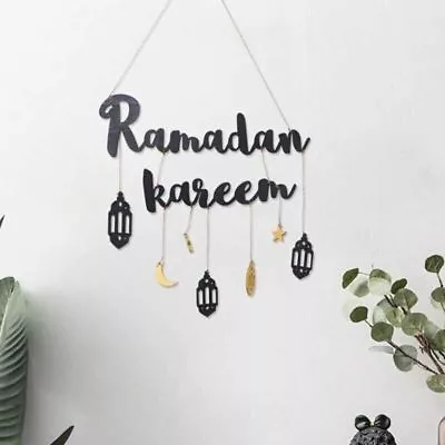 Ramadan Wall Hanging Kareem Moon Star Pendant Muslim Party Decor Eid Mubarak • $10.99