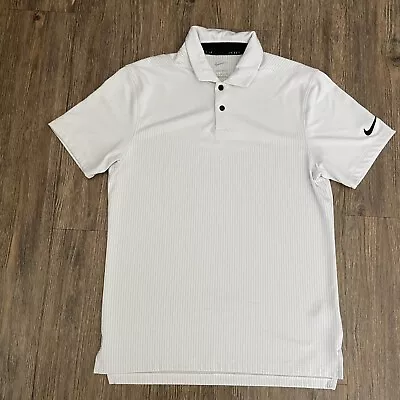 Mens Nike Golf Dri-Fit Vapor Jacquard Off White Polo DH0930-100 Small S • $22.99