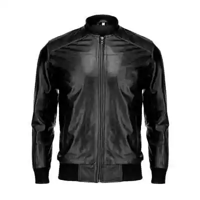 Men's Genuine Leather Jacket Motorcycle Leather Jacket • $149.99