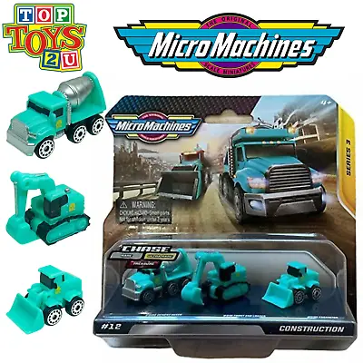 Micro Machines Series 3 Construction Pack #12 - Cement Mixers & Diggers • £9.93