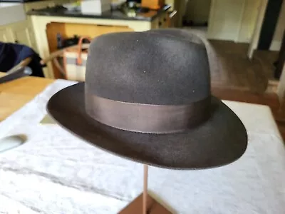 Vintage Grey Trilby Hat Mens • £12.50