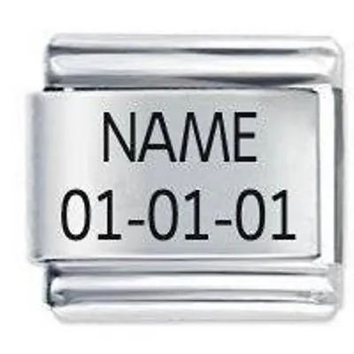 £5.86 • Buy Daisy Charm - Personalised Name & Date * Birthday  Fits Italian Charm Bracelets