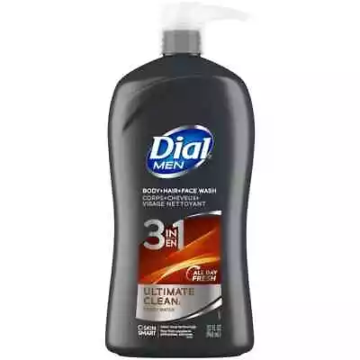 Dial Men 3in1 Body Hair And Face Wash  Ultimate Clean Multibenefit 32 Fl Oz. • £10.92