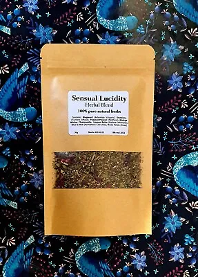 30g Erotic Sensual Lucid Dream Herb Blend Blue Lotus Damiana Mugwort Smoke Tea • £6.99