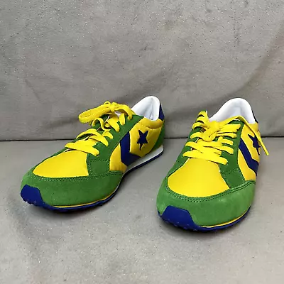 Vintage Converse Reissue Sneakers Mens 8 Green Yellow Blue Shoe • $39.99