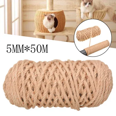 Replacement Sisal Rope For Pet Cat Scratching Post Claw Care Toy B • £11.38
