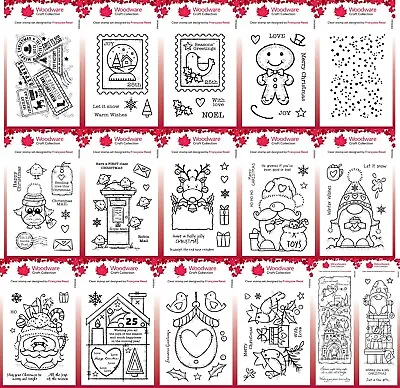 £4.50 • Buy Woodware Christmas Clear Stamps - By Francoise Read - Creative Expression