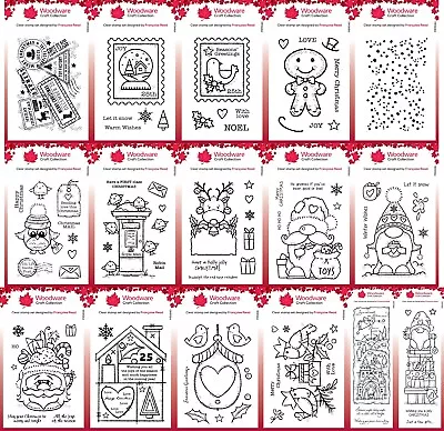 £4.50 • Buy Woodware Christmas Clear Stamps - By Francoise Read - Creative Expression