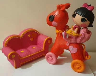 Lalaloopsy Littles Beauty Fairest Doll Ride On Horse Giraffe Couch Sofa Lot Of 3 • $75