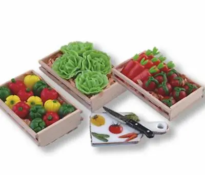 Vegetable Crate Set Cutting Board 1.602/8 Reutter Dollhouse Miniature • $31.95