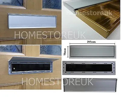 Door Letter Box Plate Seal Metal Internal Bristle Brush / Cover Draught Excluder • £12.95