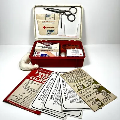 Vintage 1960’s Johnson & Johnson Sportsman’s First Aid  & Snake Bite Kit • $23.99