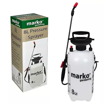 8l Pressure Sprayer All Purpose Portable Garden Hand Pump Chemical Weed Sprayer • £12.99