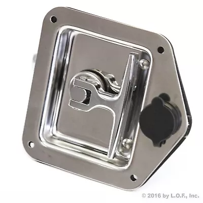 Trailer Door Latch T-Handle Locking Stainless Steel Keys Camper RV Truck Toolbox • $26.30