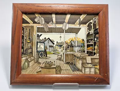 H. Hargrove 12  X 10  Painting Rural Americana Tensen Fancy Grocer General Store • $19.95