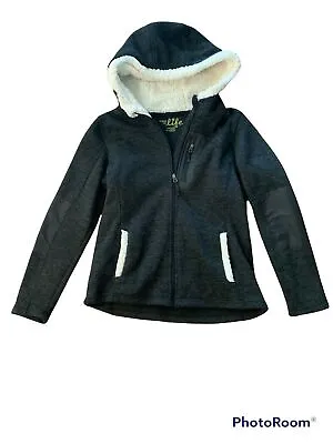 Made For Life Women’s Sherpa Hoodie Jacket Size Large Black Heather • $8.10