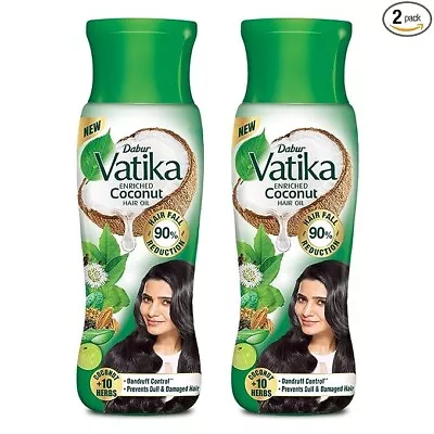 DABUR Vatika Enriched Coconut Hair Oil - 600Ml (Pack Of 2300Mlx2)|For StrongTh • $40