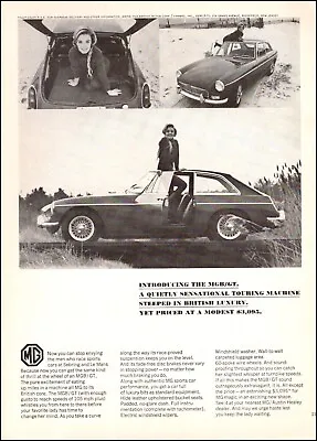 1966 Vintage British Sports Car AD The MGB/GT Hard Top Touring Car $3095 030924 • $8.95