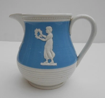 £20 • Buy Antique Pearlware Jug Sprig Decorated