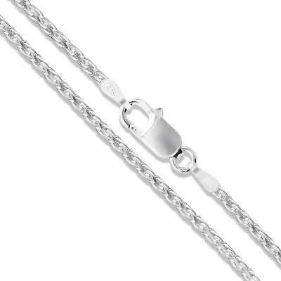 Sterling Silver Wheat Rope Chain Spiga Necklace 925 • $13.99