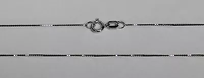 14Kt 14K White Solid Gold 16  18  20  Dainty .6mm Box Chain With Spring Ring • $73