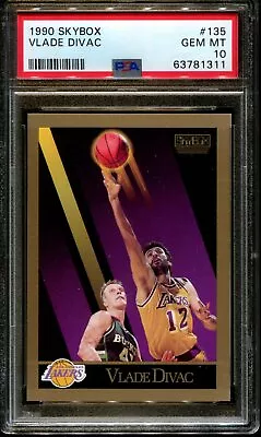 1990 Skybox #135 Vlade Divac Rc Lakers Hof Psa 10 • $23.33