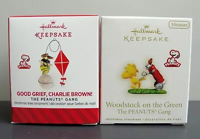 Hallmark Keepsake Miniature Ornament Peanuts Snoopy Charlie Brown Woodstock Lucy • $9.99