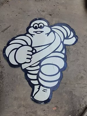 Porcelain Michelin Enamel Sign Size 34  X 30  Inches • $174.99