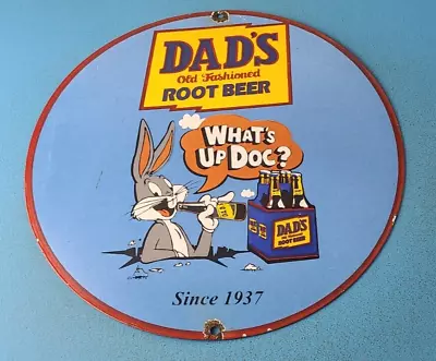Vintage Dad's Root Beer Sign - Old Fashioned Beverage Soda Pop Gas Pump Sign • $145.47